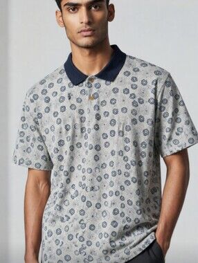 Like New! Club Monaco Floral Polo Shirt